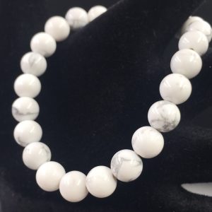 Bracelet en howlite perles de 8mm