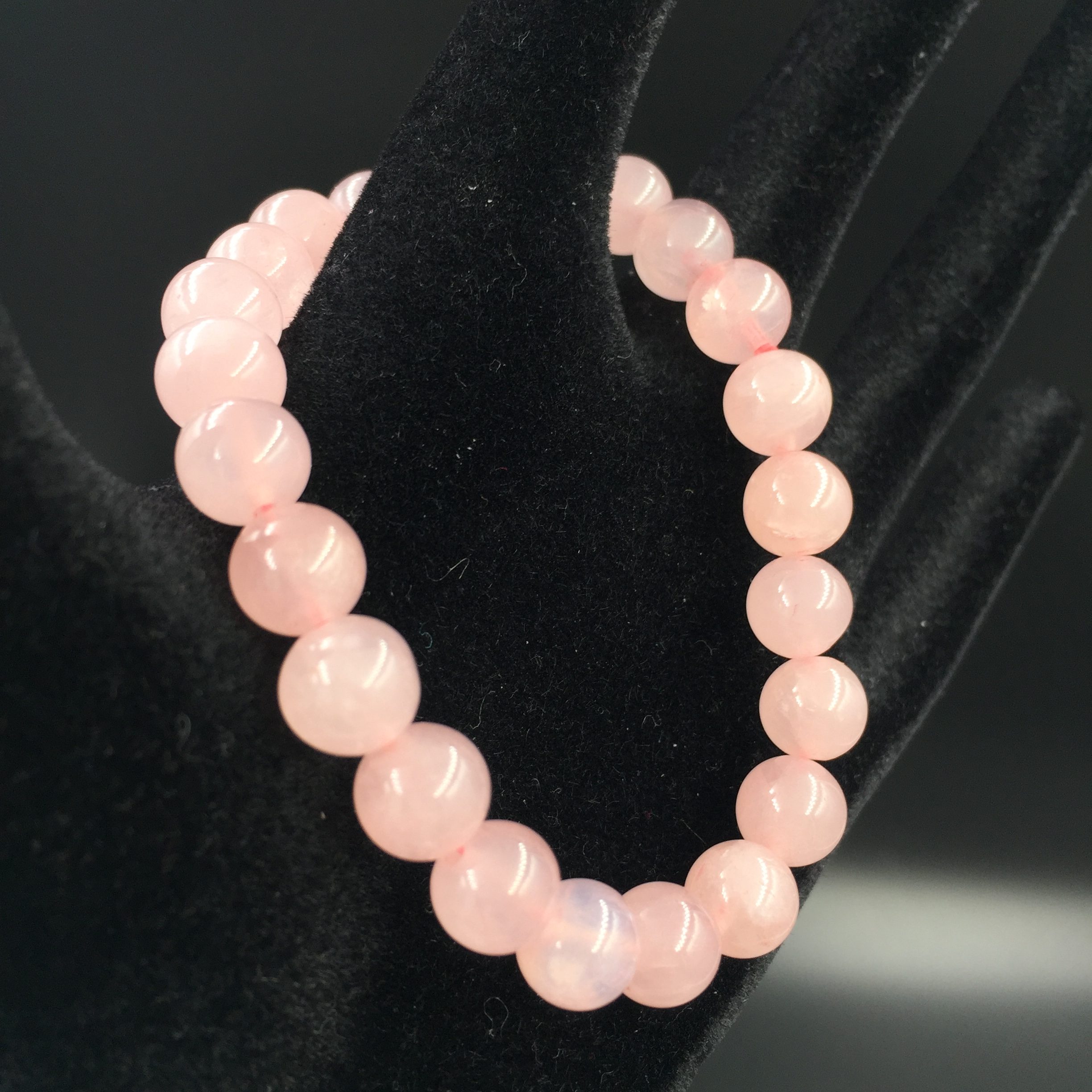 Bracelet quartz rose “perles de 8mm”