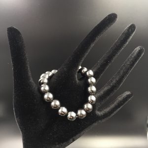 Bracelet en hématite « perles de 10mm » (réf 5)
