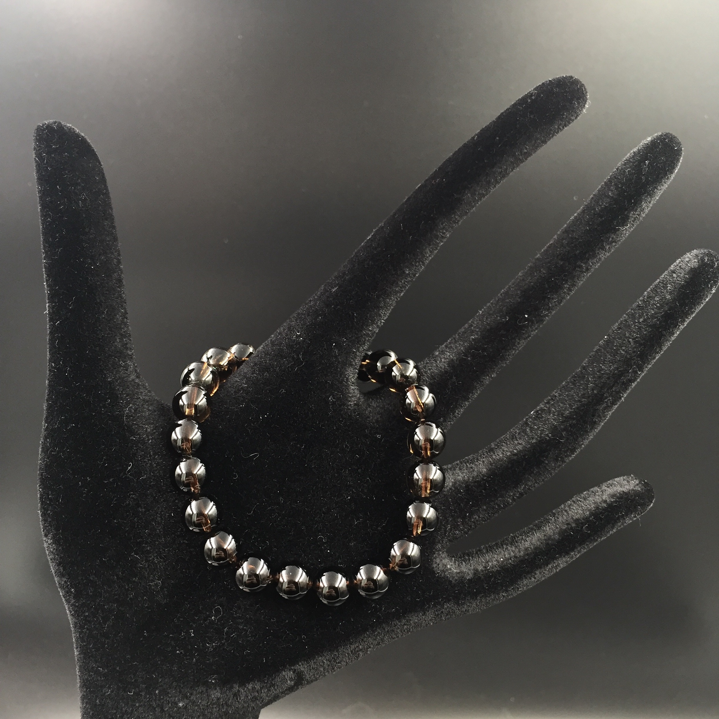 Bracelet en quartz fumé du Brésil “perles de 8mm”
