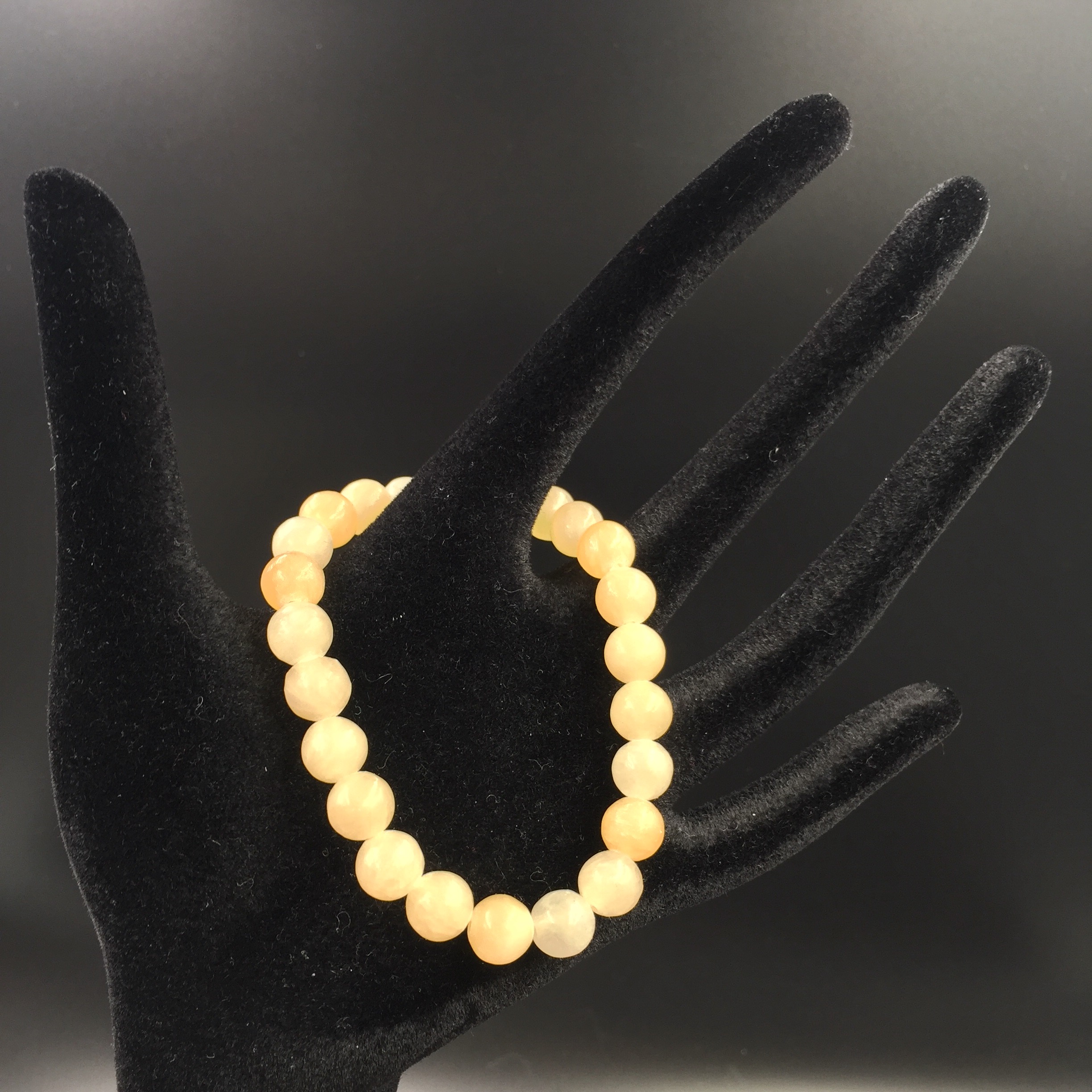 Bracelet en calcite orange “perles 8mm”