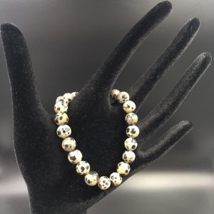 Bracelet en jaspe dalmatien « perles de 8mm »