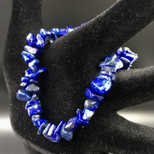 Bracelet chips en lapis lazuli d’Afghanistan