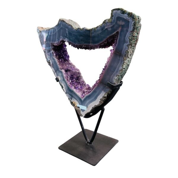 Géode d'Améthyste d’Uruguay avec Agate (réf da1) – Image 5
