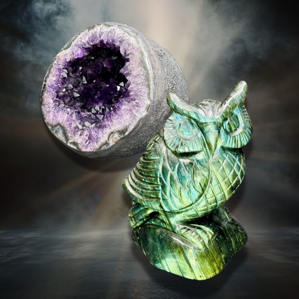 Amethyste et Labradorite