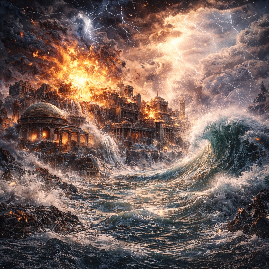 L'Atlantide engloutie par la destruction