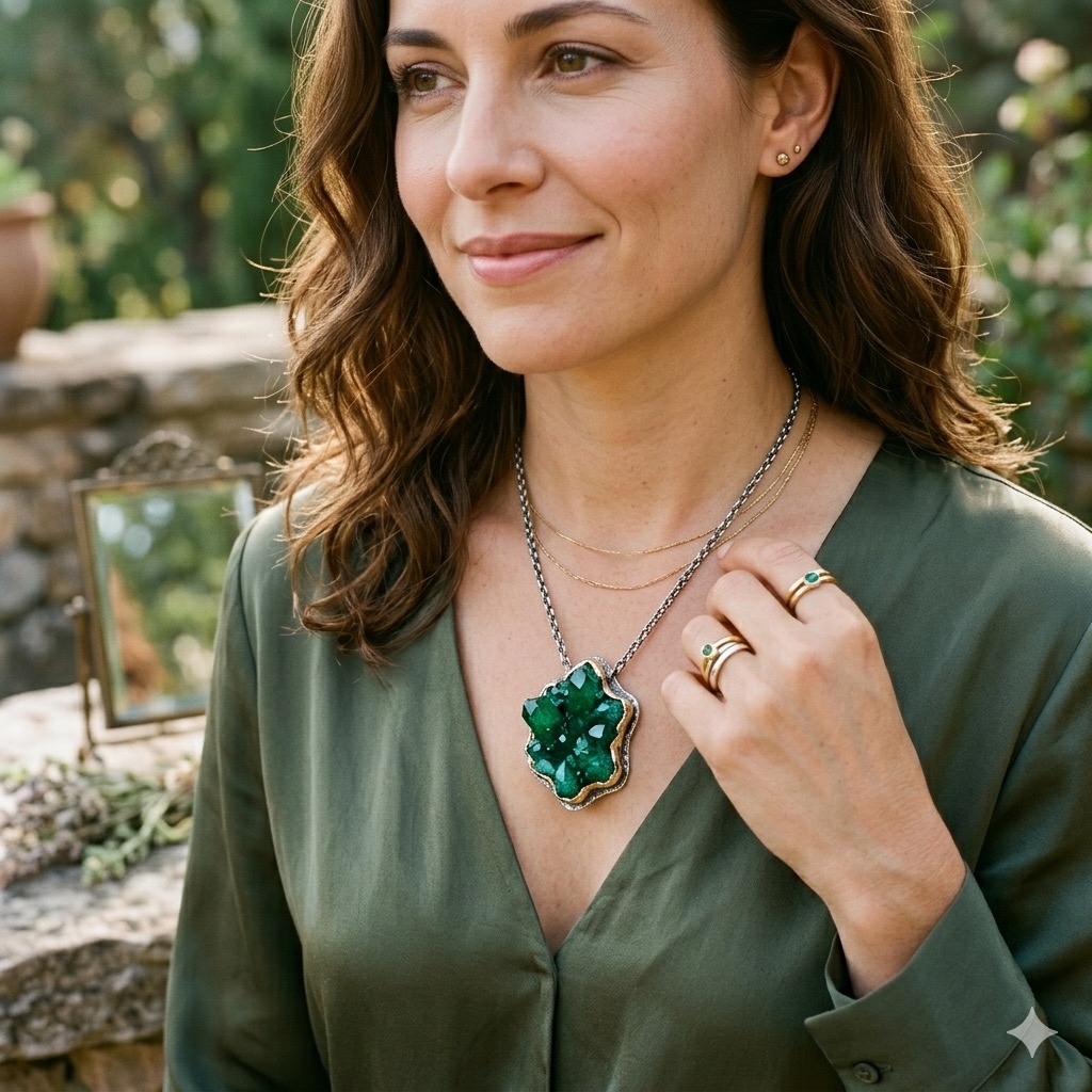 Bijou en Dioptase