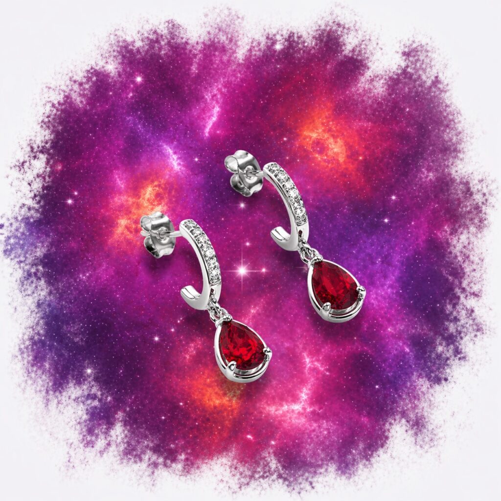 Boucles d'Oreilles Rubis