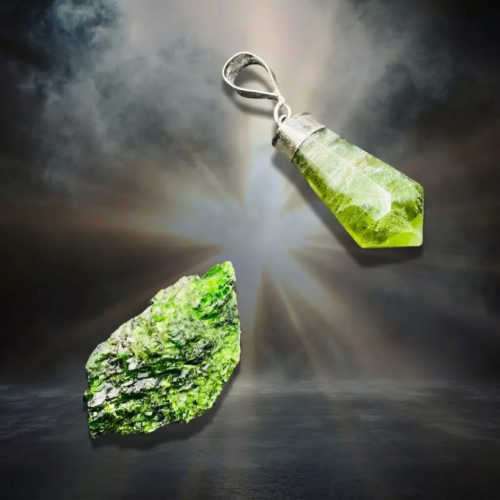 Chrome diopside et Péridot