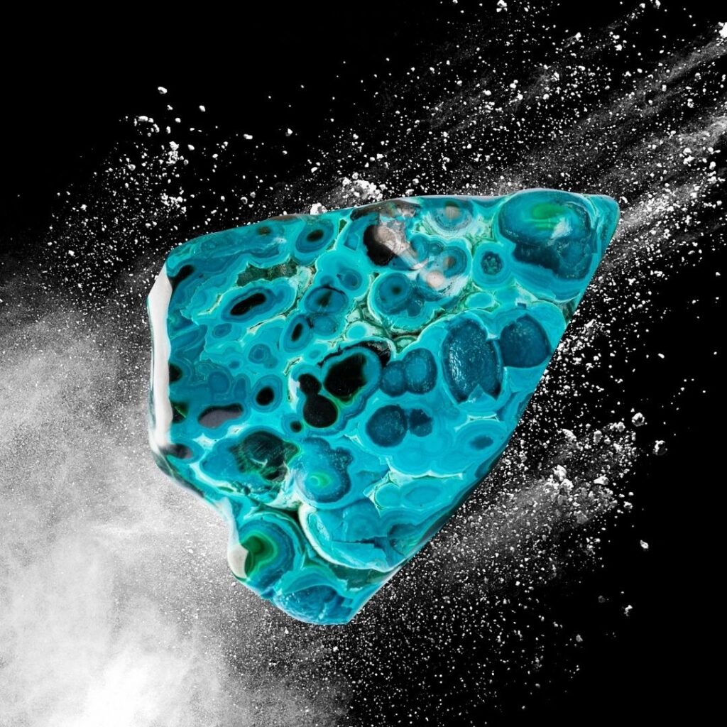 Chrysocolle et malachite