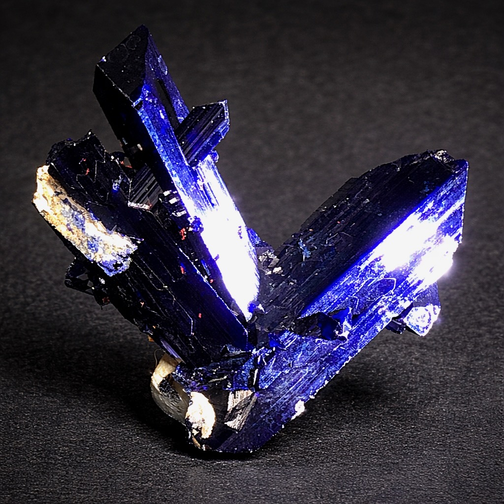 Cluster de cristaux d'azurite du Maroc