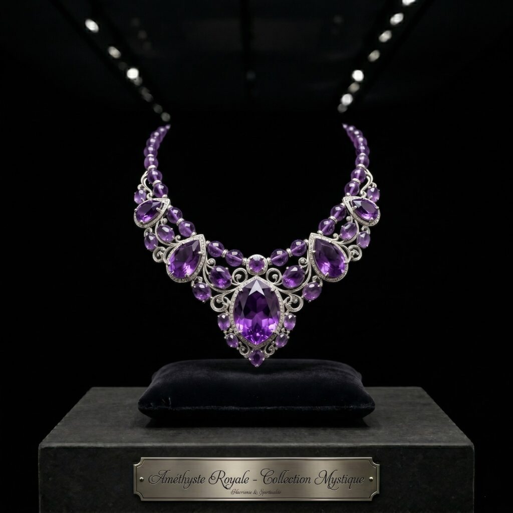 Collier en amethyste