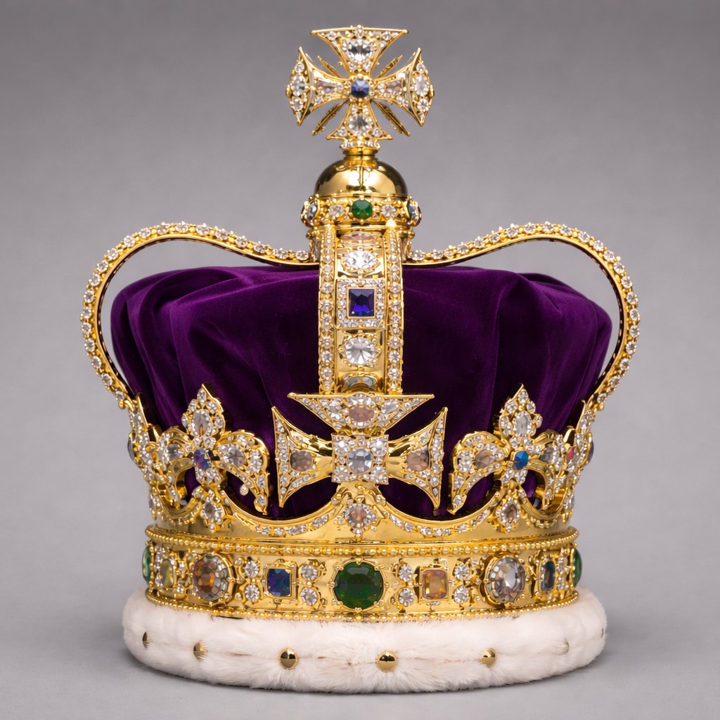 Couronne royale ornée d'améthyste