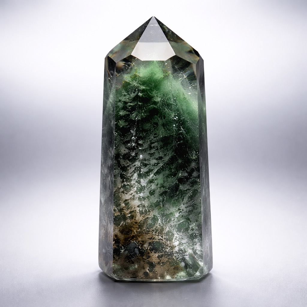 Cristal avec fantôme de Chlorite