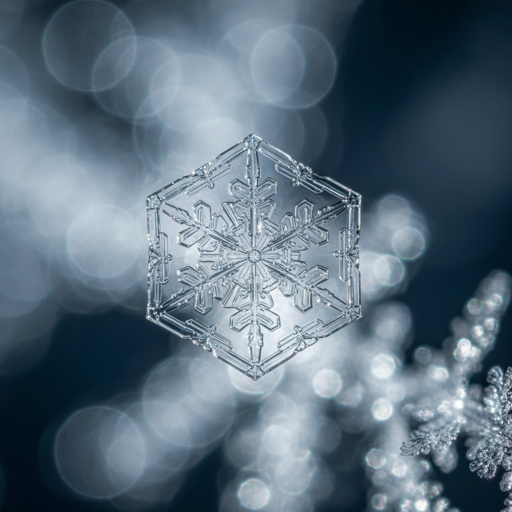 Flocon de neige en Plaquette Hexagonale