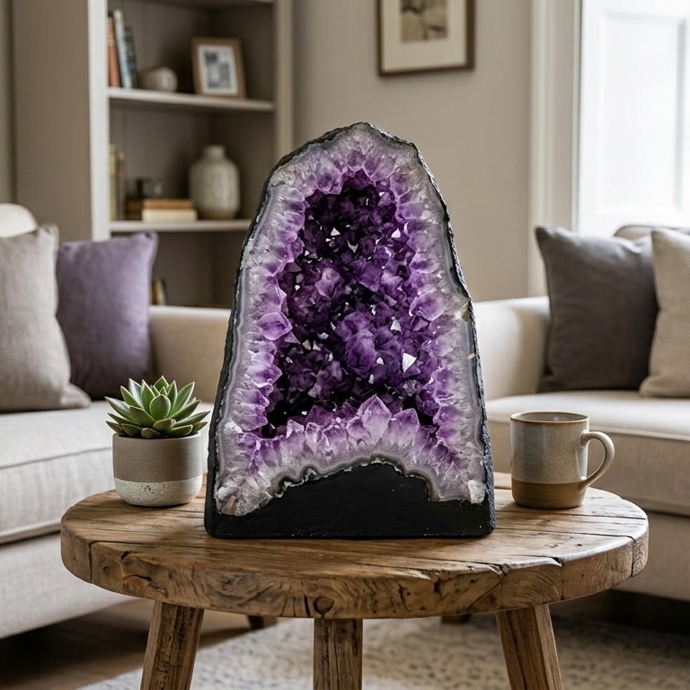 Géode d'Améthyste en Décoration