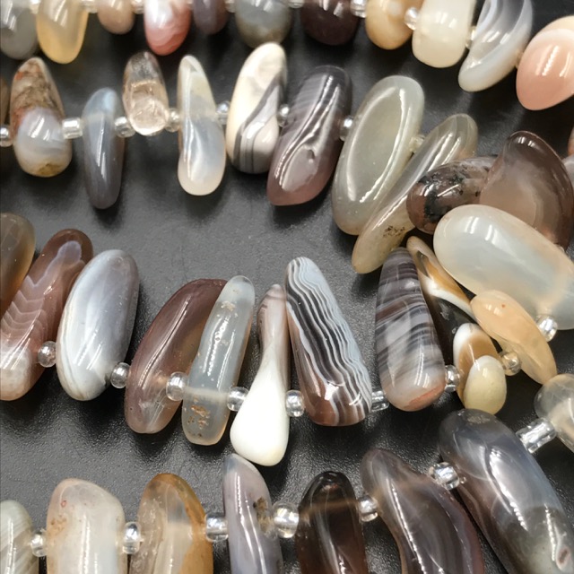Collier en Agate du Botswana | Élégance Minérale