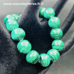 Bracelet en Malachite du Congo « perles 14mm »