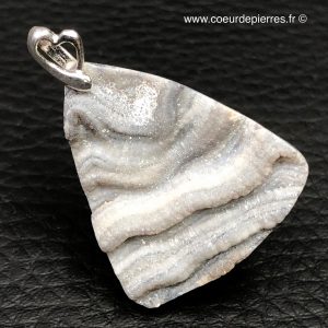 Pendentif agate cristallisé du Brésil (réf ag17)