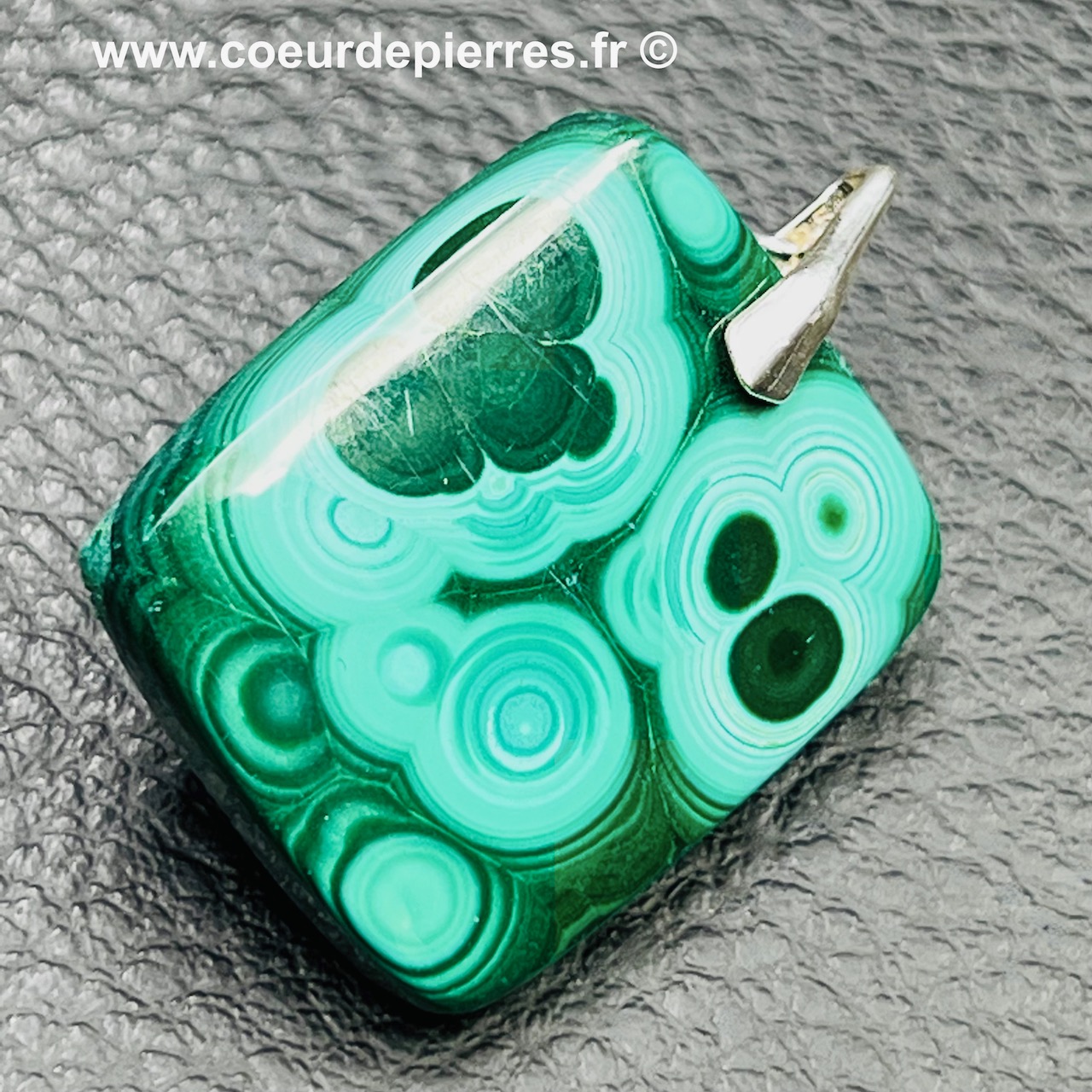 Pendentif en malachite du Congo (réf pm2)