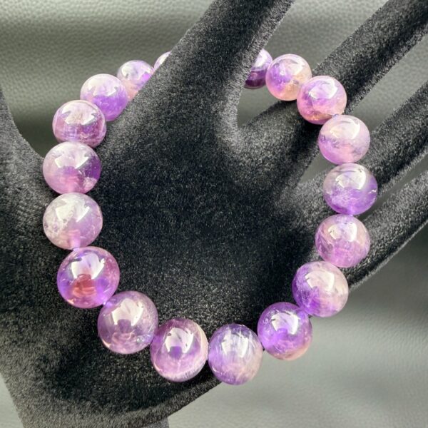 bracelet en améthyste chevron