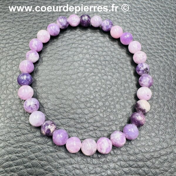 Bracelet en Lépidolite du Brésil "perles 6mm extra” – Image 3
