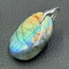 Pendentif Labradorite Doré Bleu (réf ltm22) – Image 2