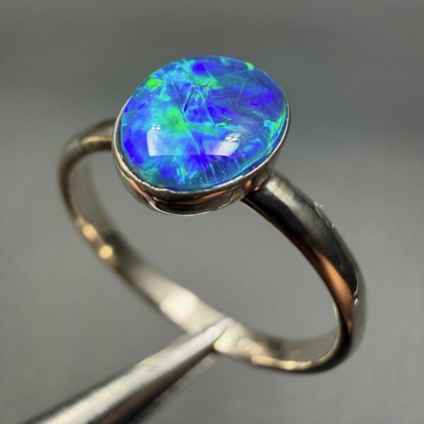 Bague en Opale Noire de Coober Peddy (Réf bo7) – Image 3