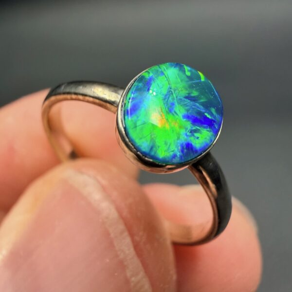 Bague en Opale Noire de Coober Peddy (Réf bo7) – Image 6