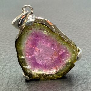 Pendentif en Tourmaline Melon d'eau