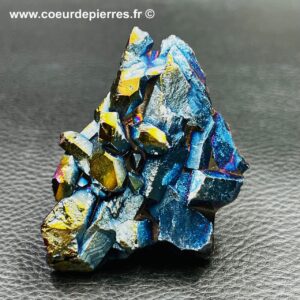 Druse de quartz titane « bombardé » (ref qt3)