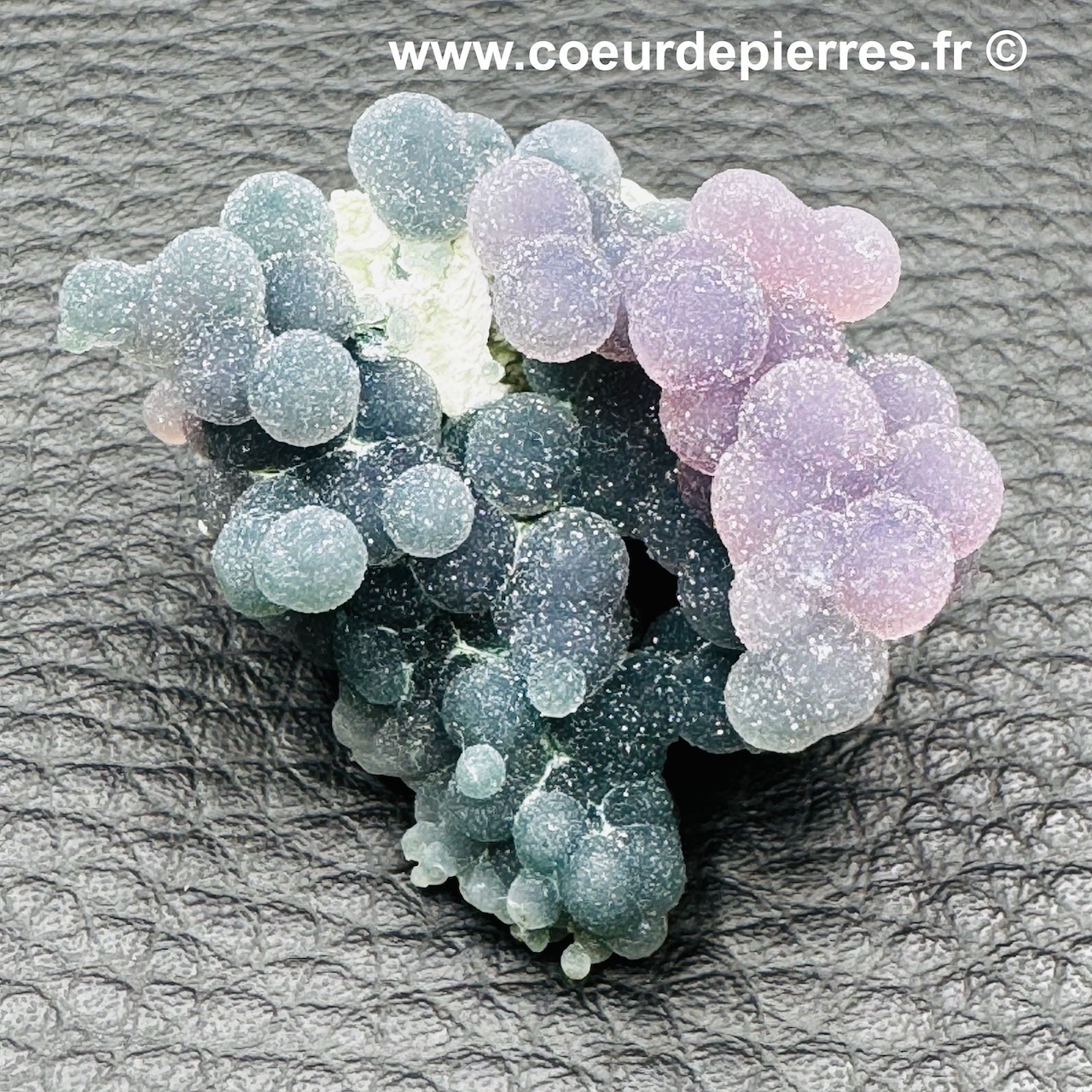 Pendentif Cœur Calcédotine Bleue Avec Œillet Argent 925 - Pierre Naturelle Unique - Lebensquelle Plus