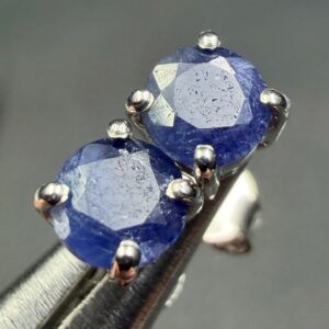 Boucles d'Oreilles avec Saphir