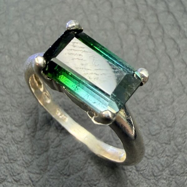 Bague avec Tourmaline Bicolore "Taille 55" (réf bat25) – Image 5