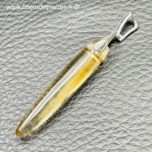 Pendentif en citrine naturelle de Madagascar (réf ci12)