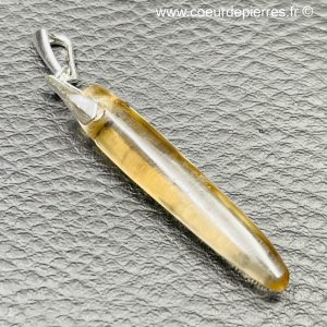 Pendentif en citrine naturelle de Madagascar (réf ci12)