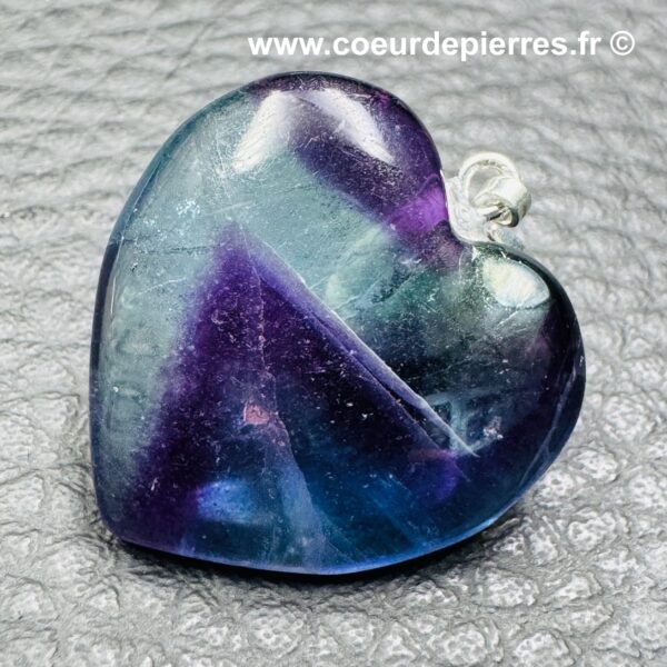 Pendentif en Fluorite Coeur (ref f24) – Image 2