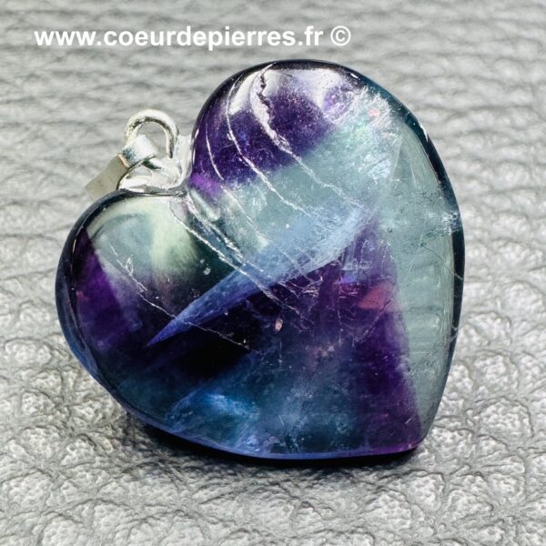 Pendentif en Fluorite Coeur (ref f24) – Image 4