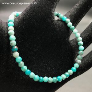 Bracelet en chrysocolle du Pérou « perles 4mm »