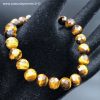 Bracelet en Oeil de Tigre "perles facettées 8mm" – Image 2