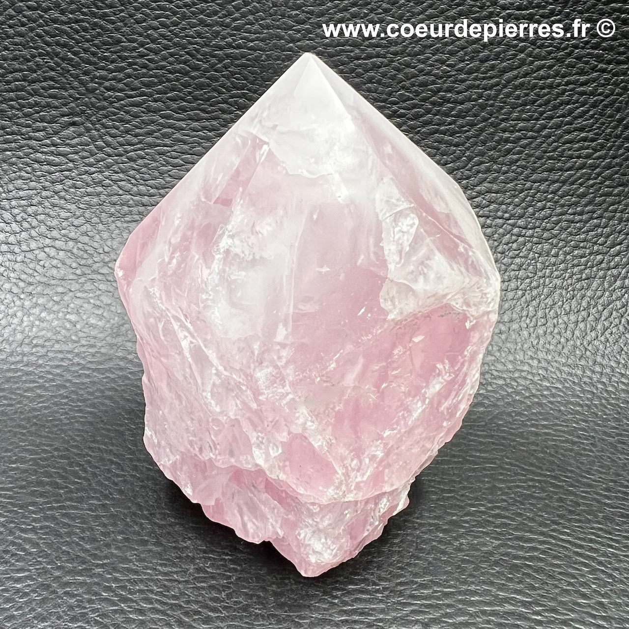 Prisme en quartz rose brut de Madagascar 0,364 kg (réf pqr5)