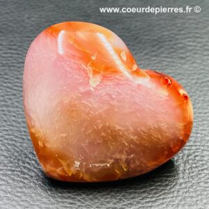 Coeur en cornaline de Madagascar (réf cc7)