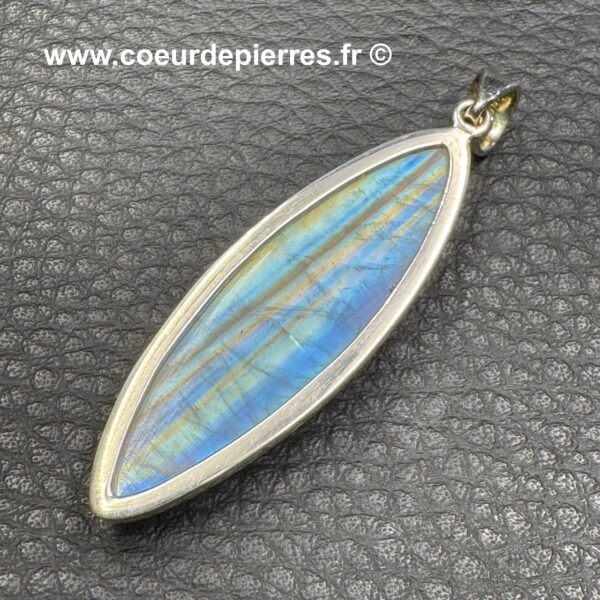 Pendentif en Péristérite "Pierre de Lune Arc-en-Ciel" (réf ppl27) – Image 2