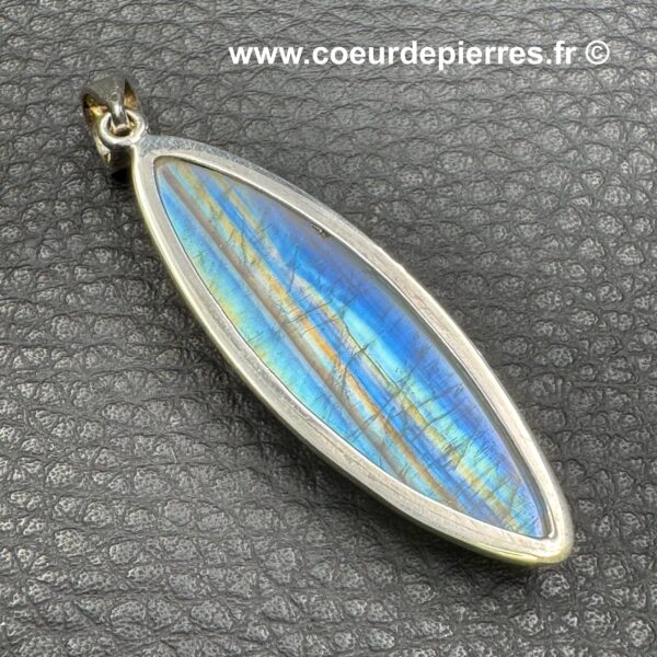Pendentif en Péristérite "Pierre de Lune Arc-en-Ciel" (réf ppl27) – Image 5