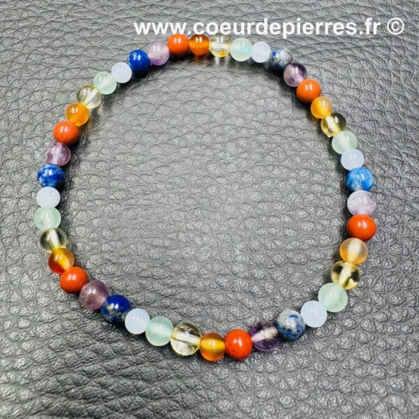 Bracelet sept chakras "perles de 4mm" – Image 3