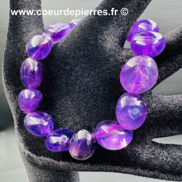 Bracelet d'Améthyste d’Uruguay "perles roulées" – Image 2