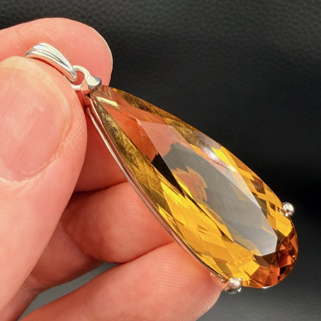 Pendentif Citrine Poire