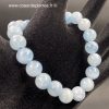 Bracelet aigue marine d'Afghanistan "perles 8mm" – Image 4