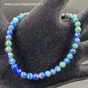 Bracelet en azurite et malachite du Congo perles de 4mm