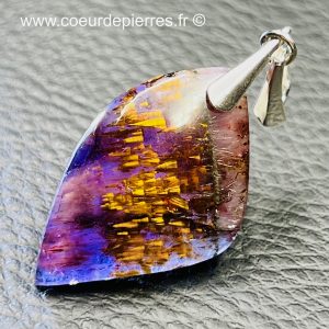 Pendentif Améthyste à inclusions de Goethite du Brésil « Super seven » (réf pss6)